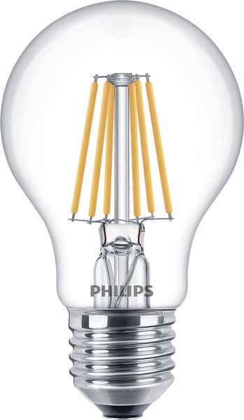 Philips Classic filament LED normaallamp SSW 7,5W-60W E27 220V-240V 2700K kleur 827 A60 helder